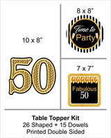 50th Birthday Party Table Toppers for Decoration 