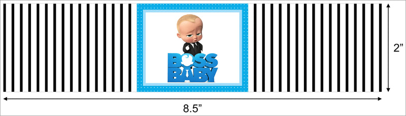 Boss Baby Theme Water Bottle Labels