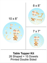 Hot Air Birthday Party Table Toppers for Decoration