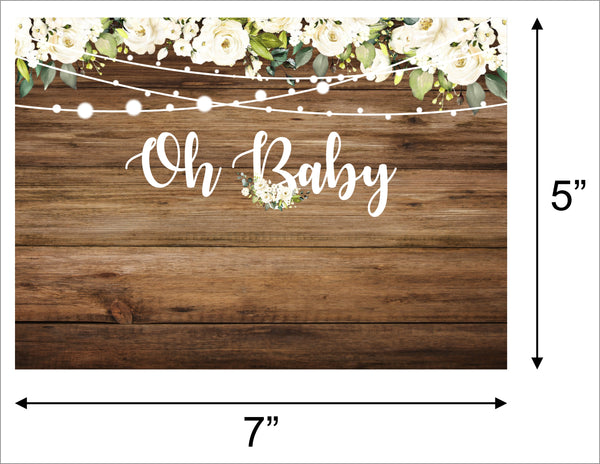 Oh Baby Party Backdrop 
