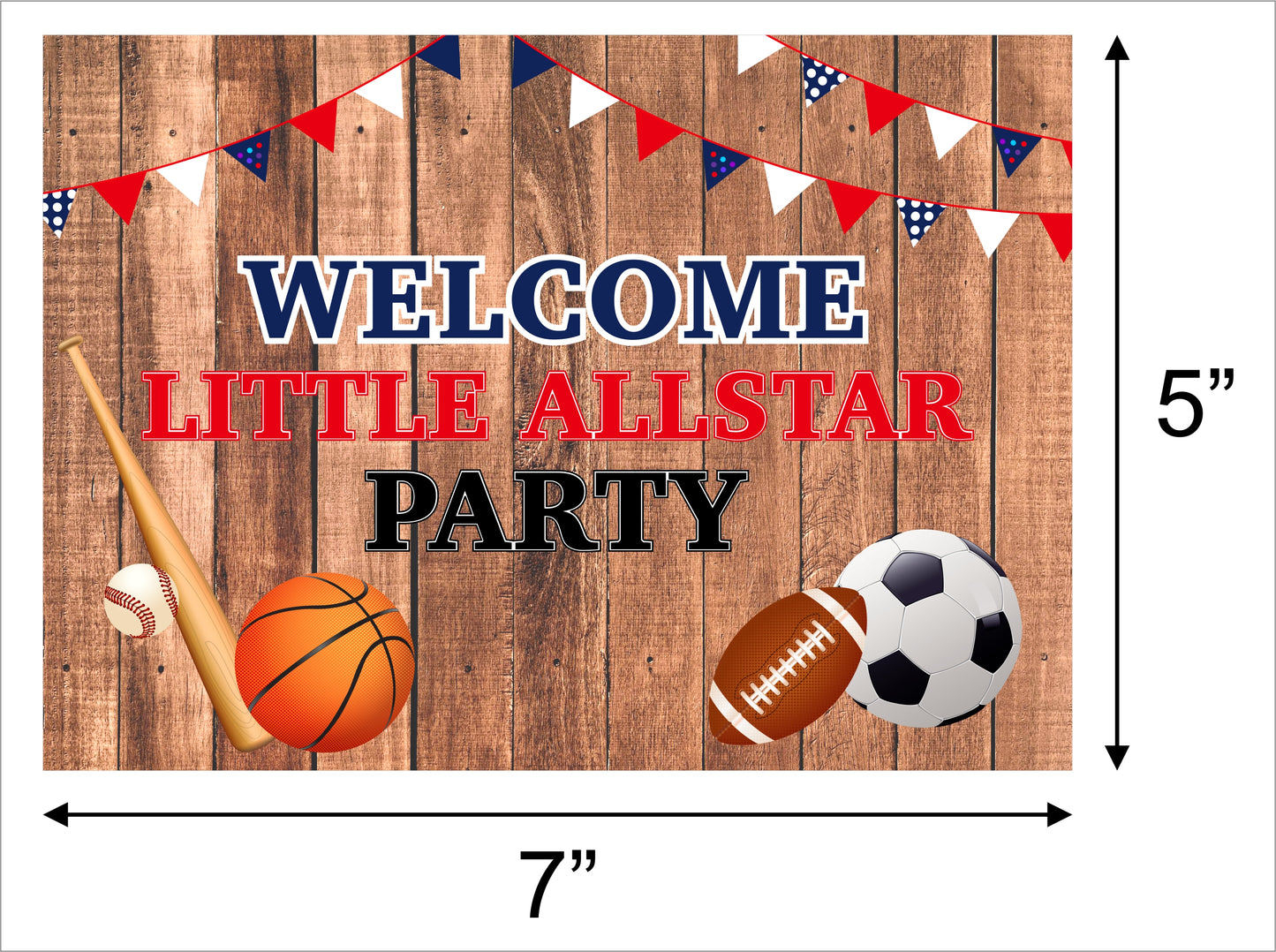 Sports  Theme Birthday Party Backdrop 