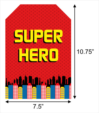 Super Hero Theme Birthday Paper Door Banner for Wall Decoration 