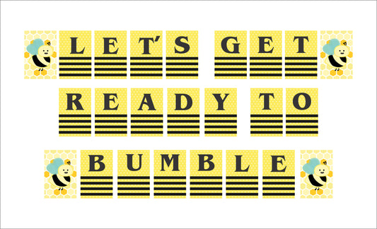 Baby Shower Let's Get Ready To Bumble Banner