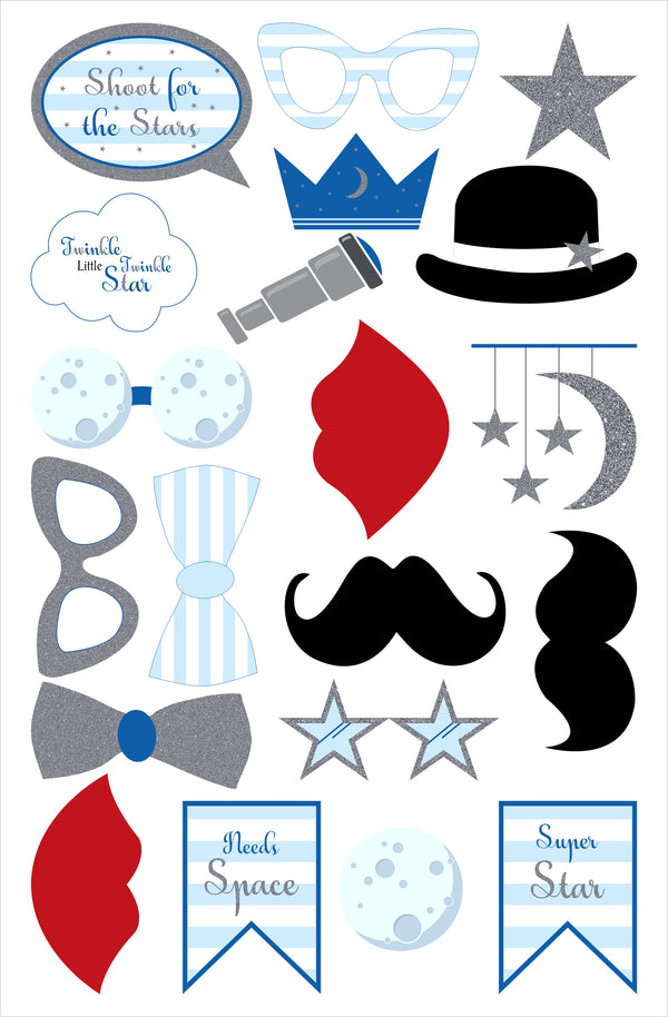 Twinkle Twinkle Little Star Birthday Party Photo Booth Props Kit