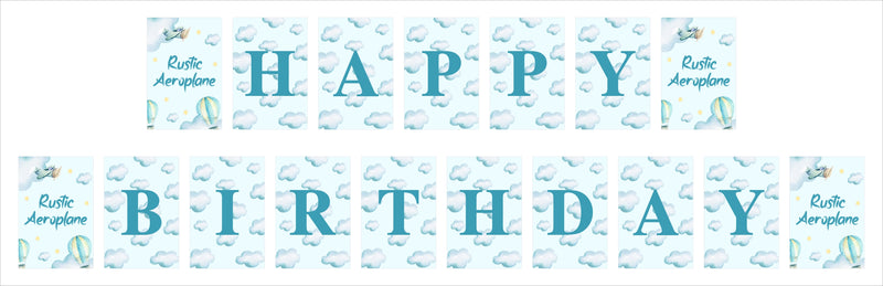 Airplane Theme Birthday Party Banner for Decoration