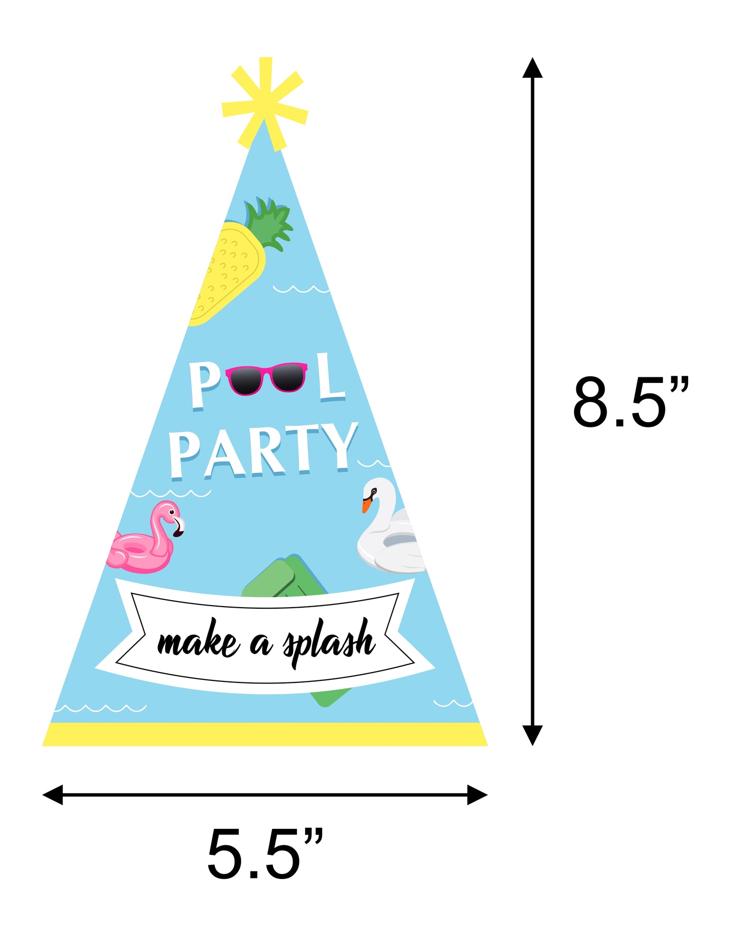 Pool Party Birthday Caps