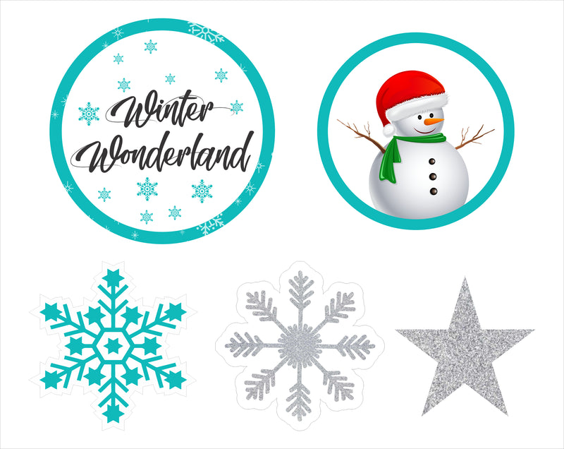 Winter Wonderland Theme Birthday Party Cutouts