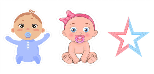 Baby Shower Party Cupcake Toppers for Decoration 