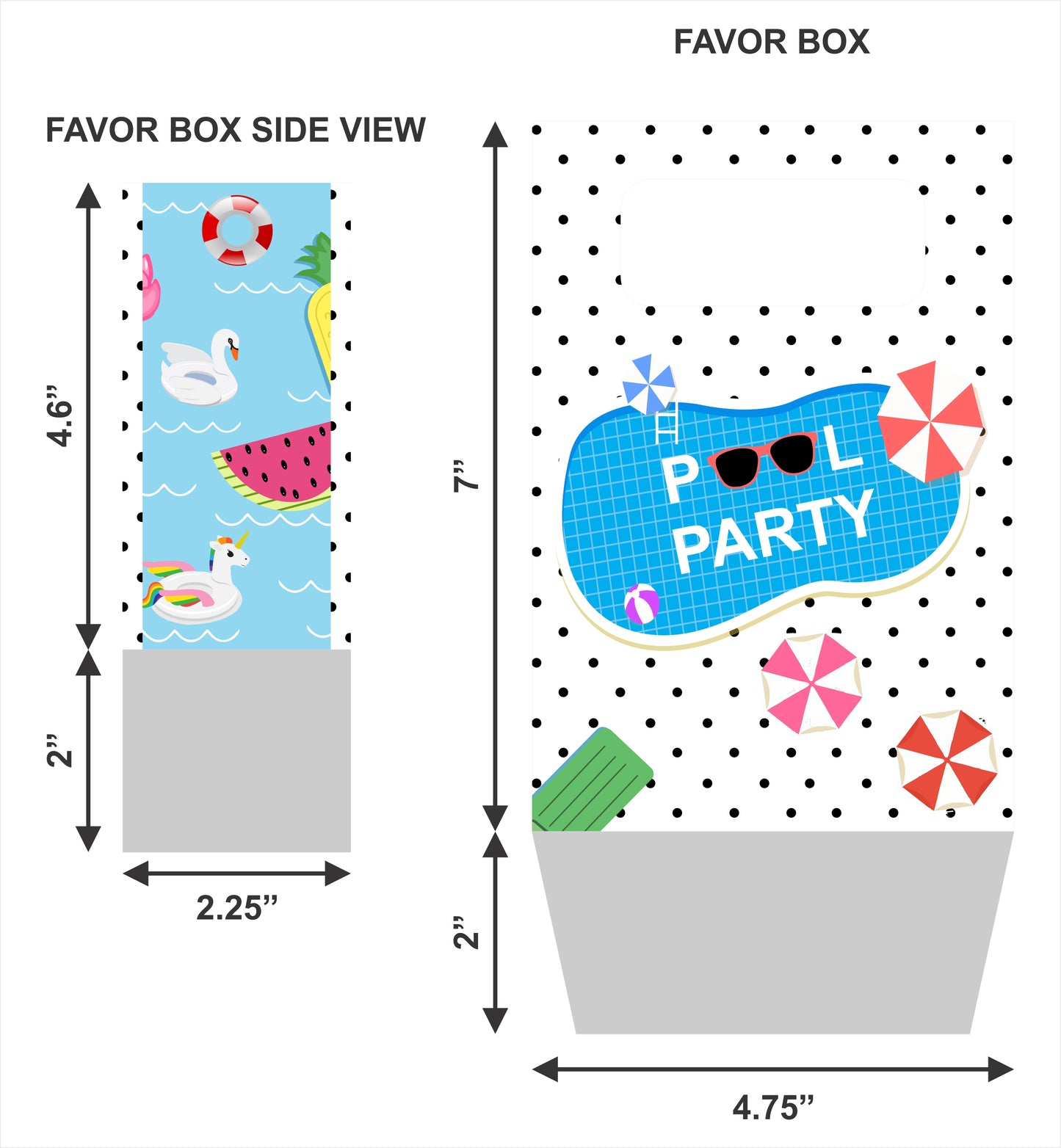 Pool Party Birthday Return Gift Bag