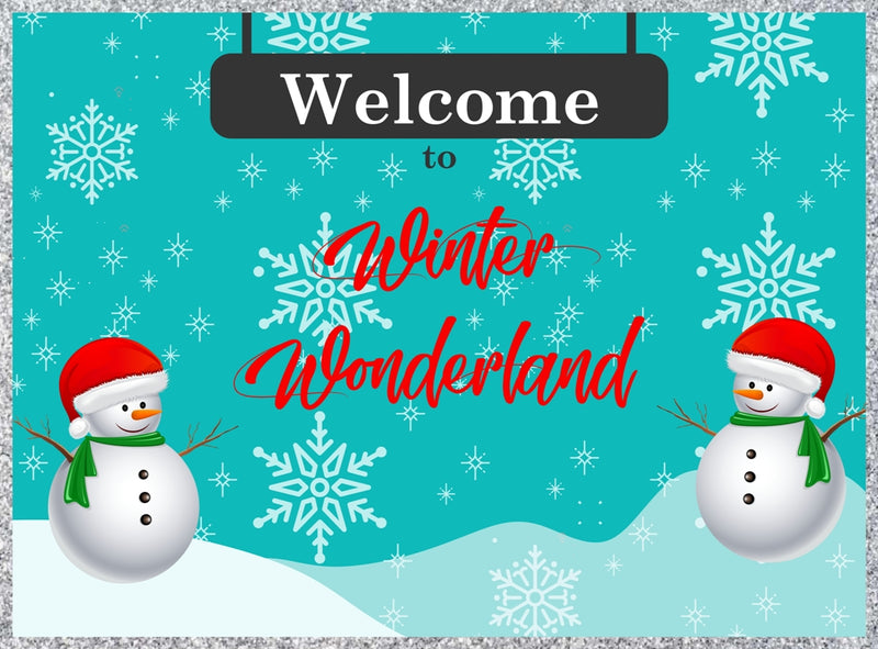 Winter Wonderland Theme Birthday Party Welcome Board