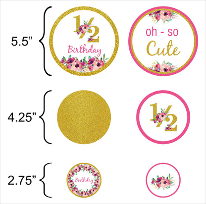 Half Birthday Party Table Confetti