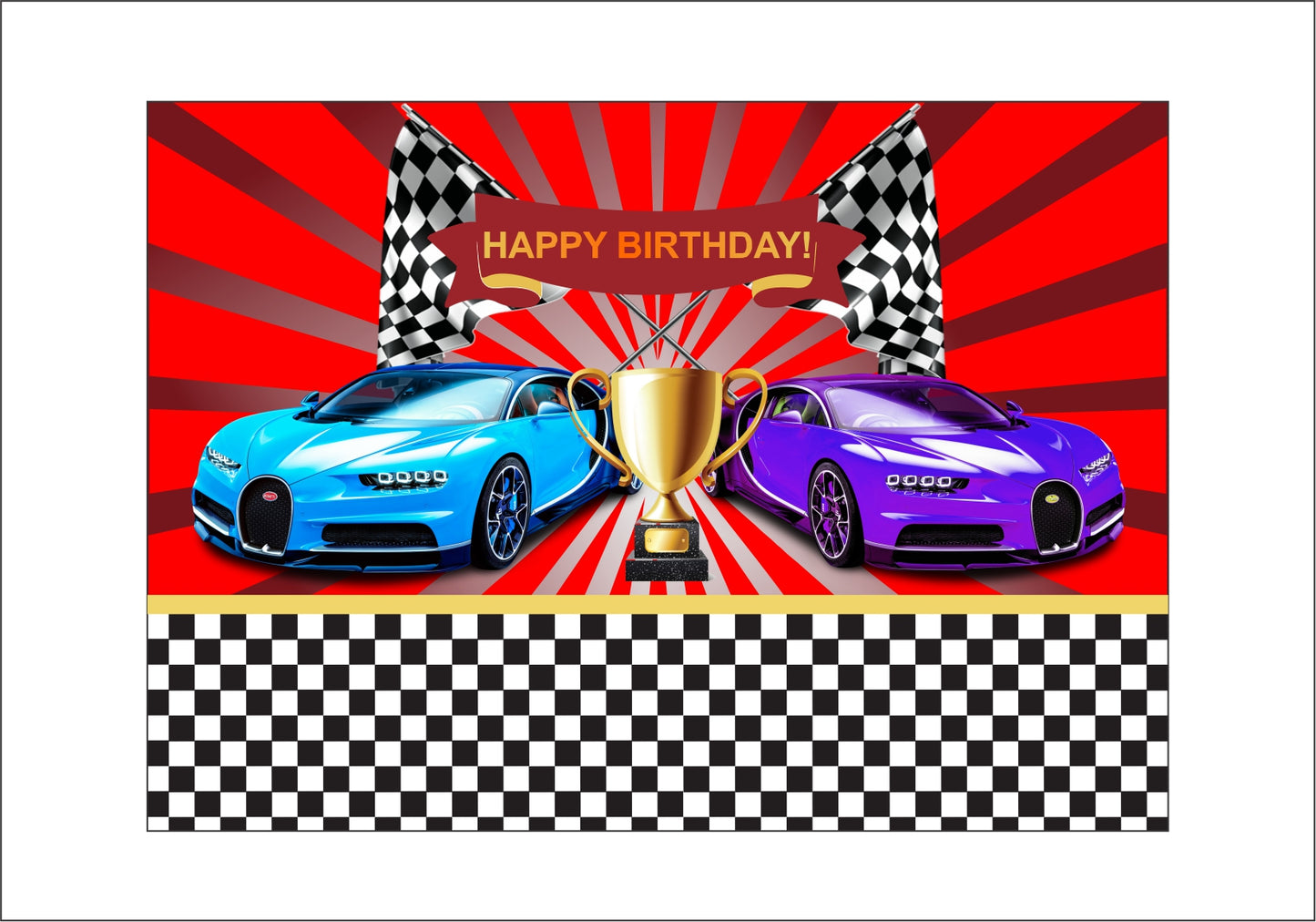 Cars Birthday Party Backdrop