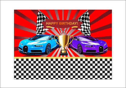 Cars Birthday Party Backdrop