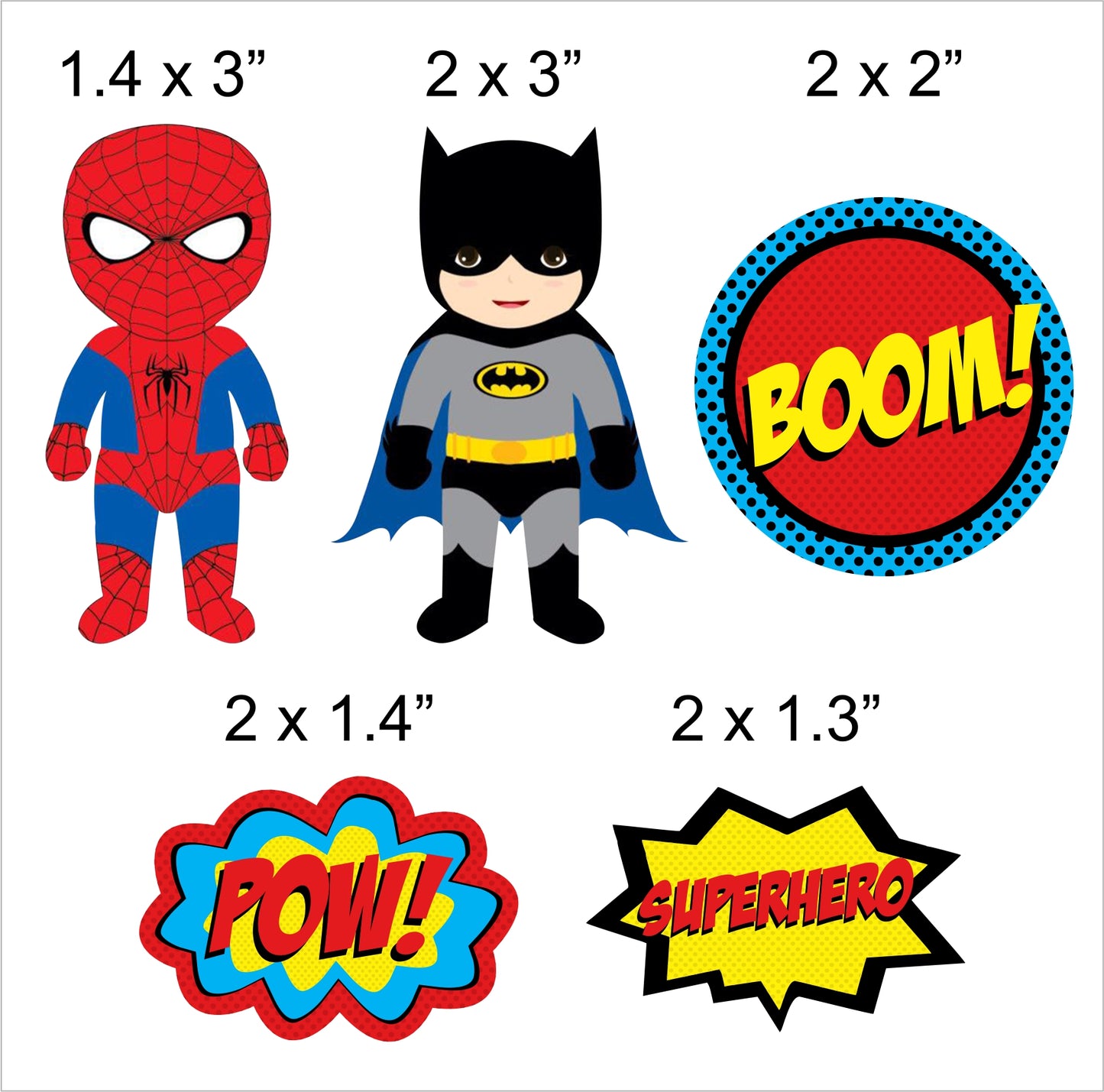 Super Hero Theme Birthday Party Cake Topper /Cake Decoration Kit