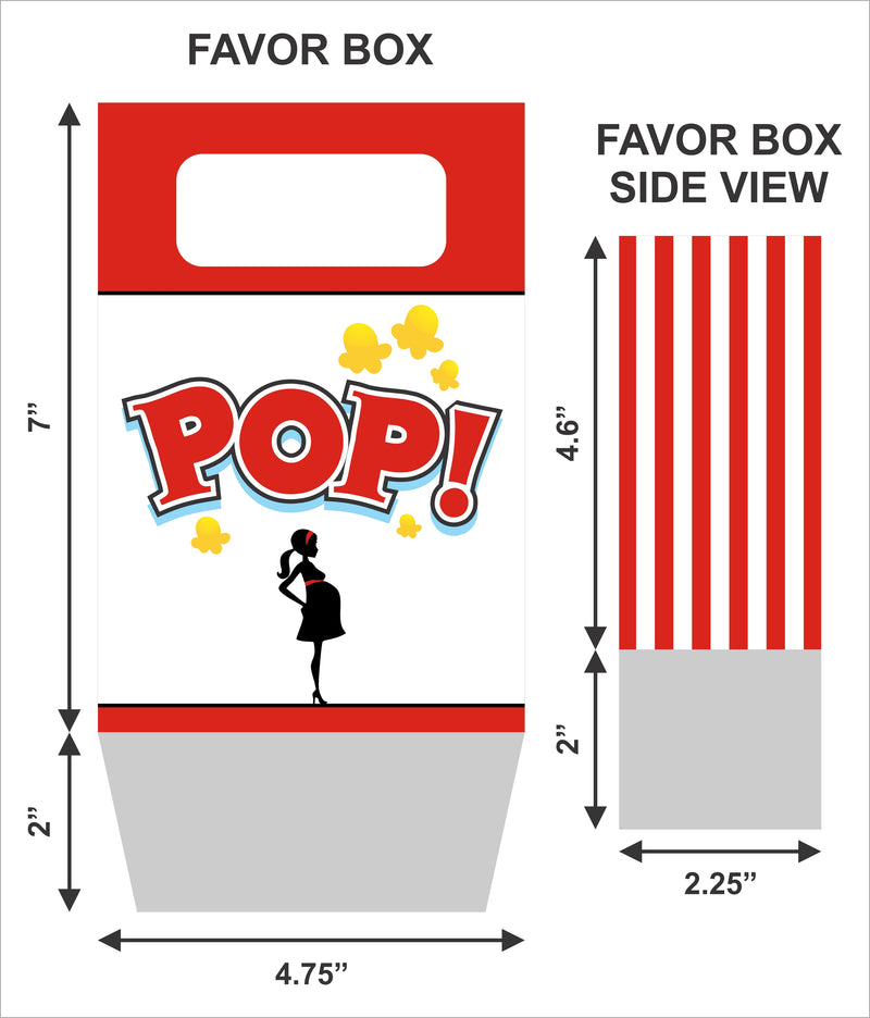 Ready To Pop Theme Based Favor Box/Return Gift Bag - Pack Of 6