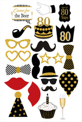 80Th Milestone Birthday Party Photo Booth Props Kit