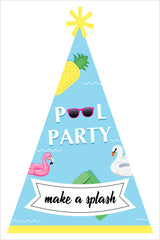 Pool Party Birthday Caps