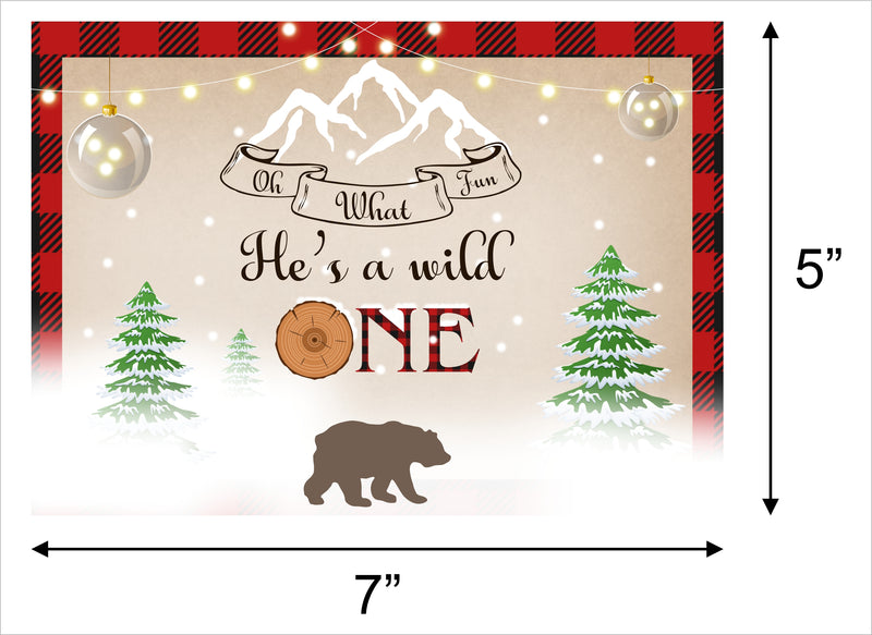 Personalize "Wild One" Birthday Party Backdrop Banner