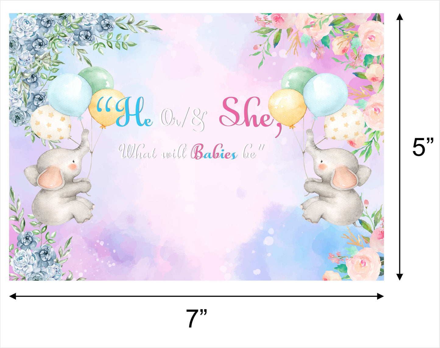 Twins Baby Birthday Party Backdrop 