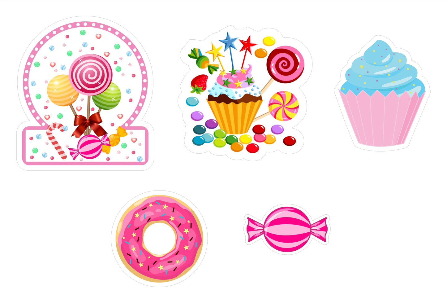 Candy Land Theme Birthday Party Cutouts