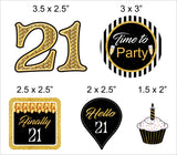 21st Birthday Party Paper Decorative Straws