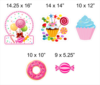 Candy Land Theme Birthday Party Cutouts