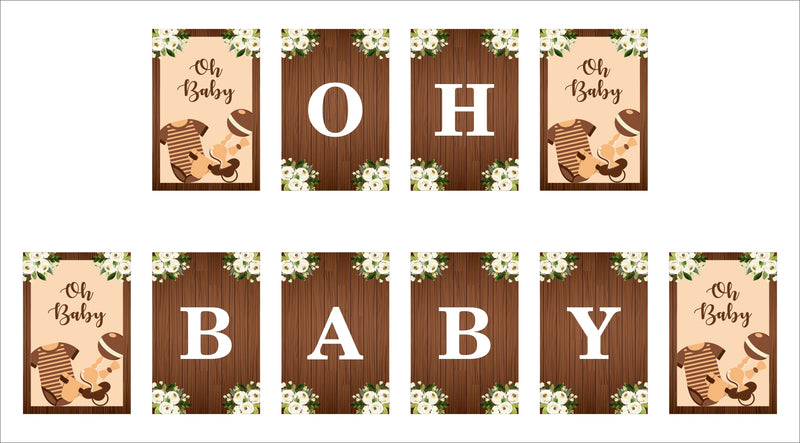Oh Baby Party Banner for Decoration