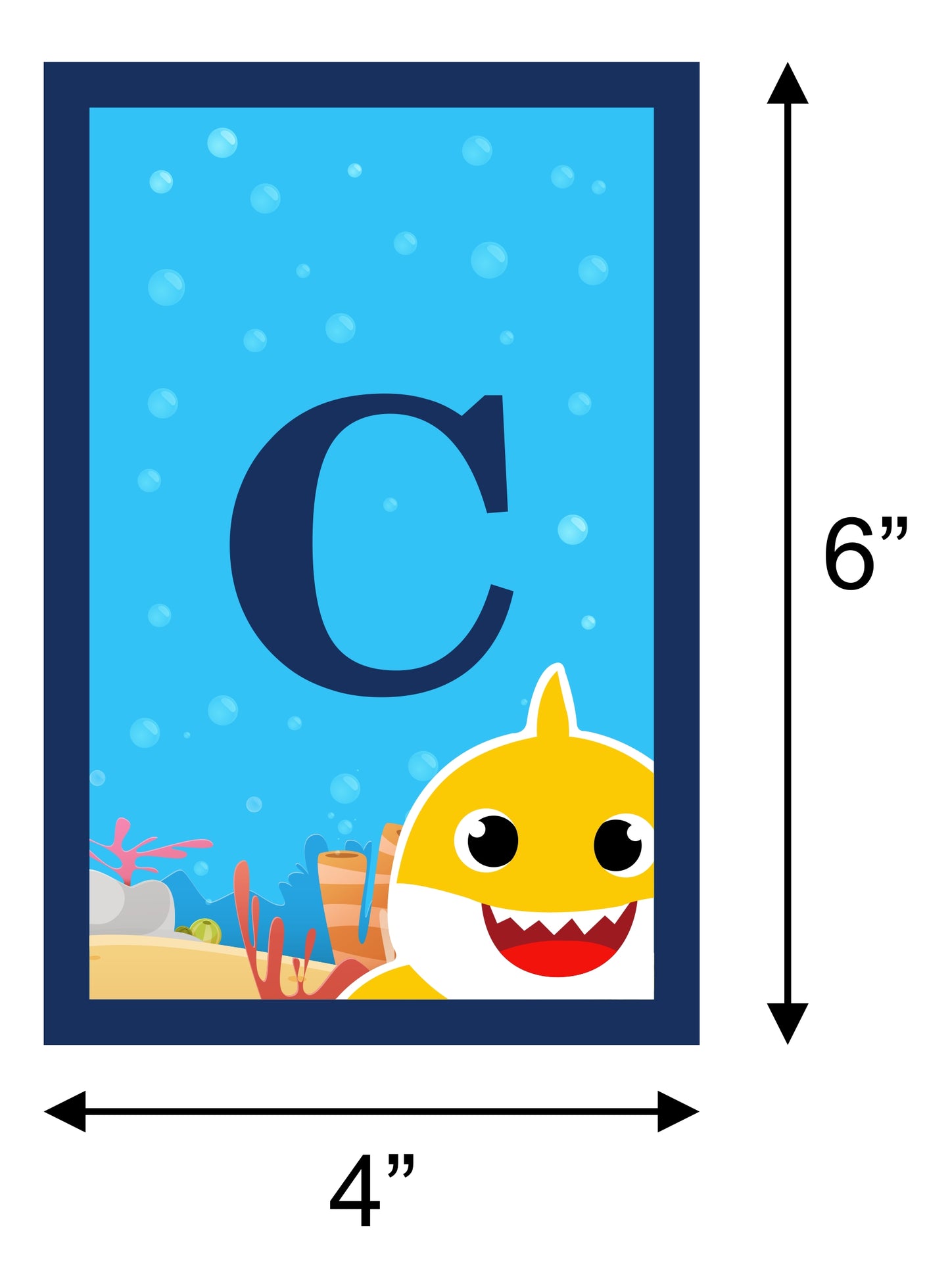Baby Shark Theme Birthday Party Banner for Decoration