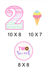 Two Sweet theme Birthday Party Table Toppers for Decoration 