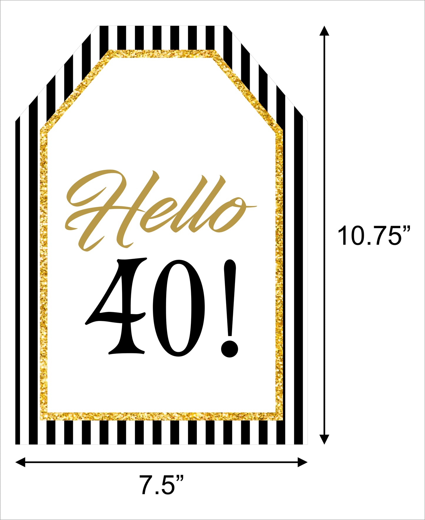 40th Birthday Paper Door Banner for Wall Decoration 