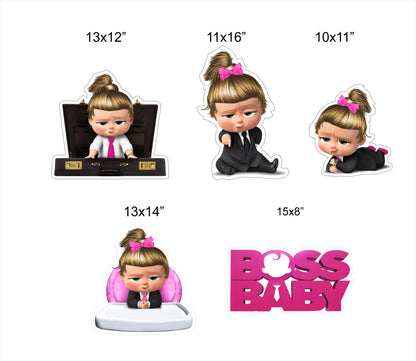 Boss Baby Girl Theme Birthday Party Cutouts 