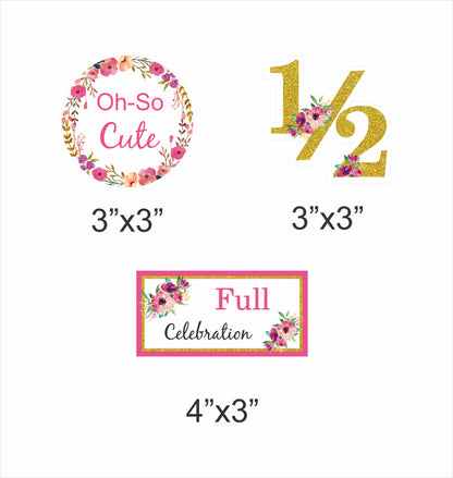 Half Birthday Party Paper Decorative Straws