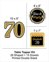 70th Birthday Party Table Toppers for Decoration 