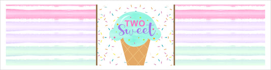 Two Sweet Theme Birthday Party Water Bottle Labels  