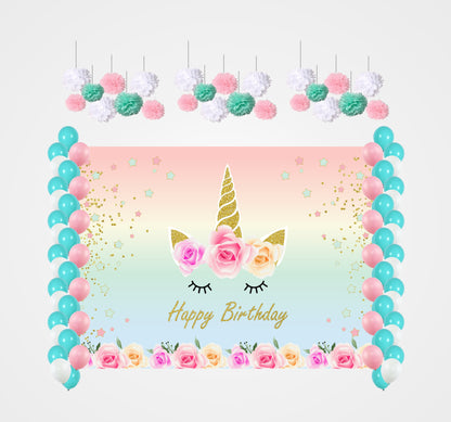 Unicorn Theme Birthday Party Complete Decoration Kit