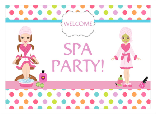 Spa Theme Birthday Party Backdrop
