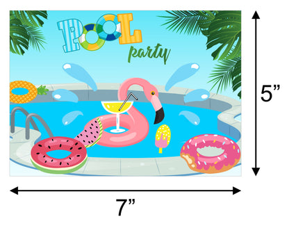 Pool Party Birthday Backdrop