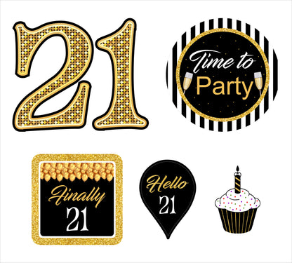 21st Birthday Party Theme Hanging Set for Decoration 