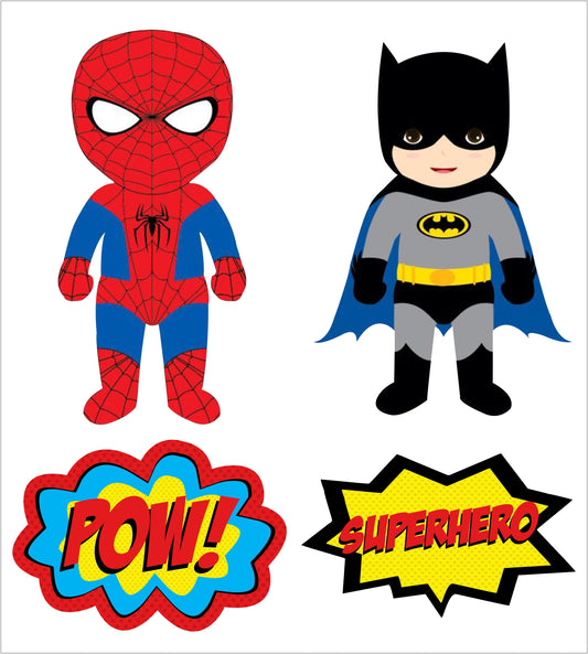 Super Hero Theme Birthday Party Paper Decorative Straws