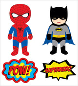 Super Hero Theme Birthday Party Paper Decorative Straws