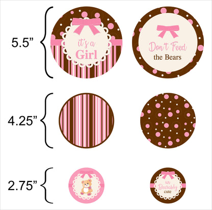 Cute Teddy Theme Welcome Baby Girl Table Confetti