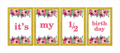 Half Birthday Party Banner for Decoration