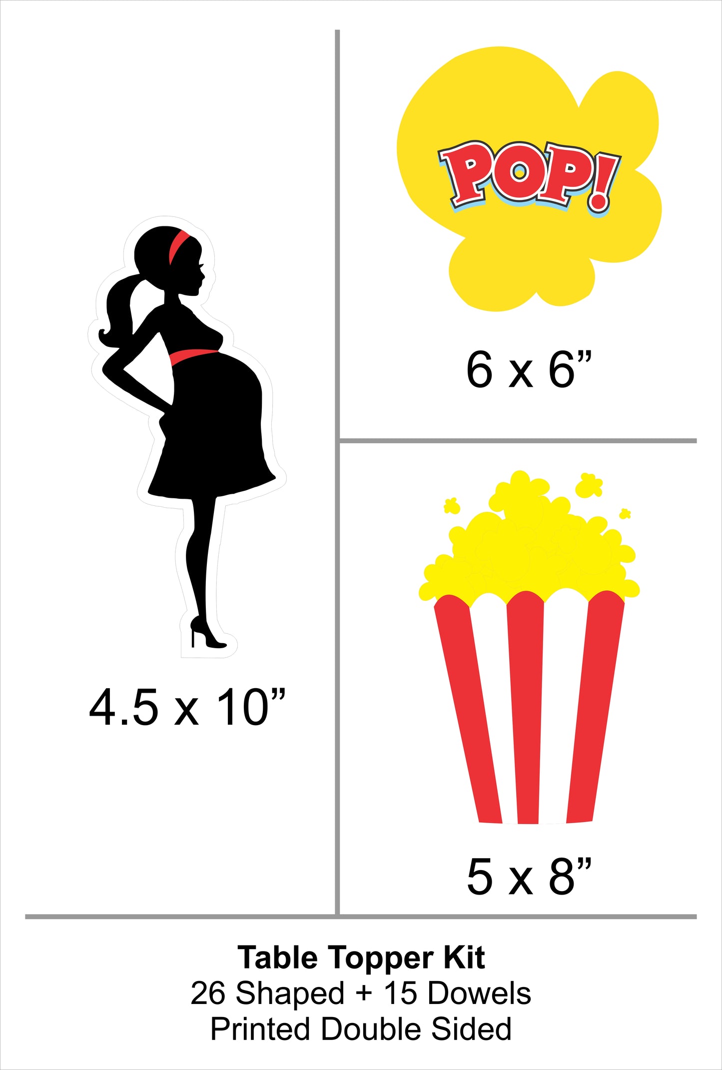 Ready to Pop Party Table Toppers for Decoration 