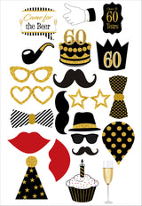 60Th Milestone Birthday Party Photo Booth Props Kit
