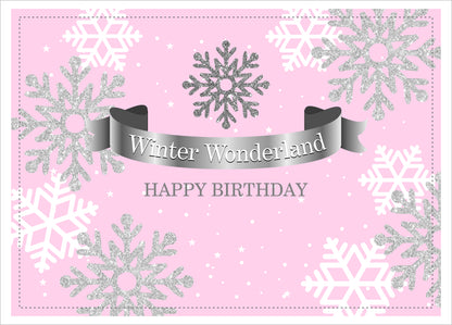 Winter Wonderland Theme Birthday Party Backdrop