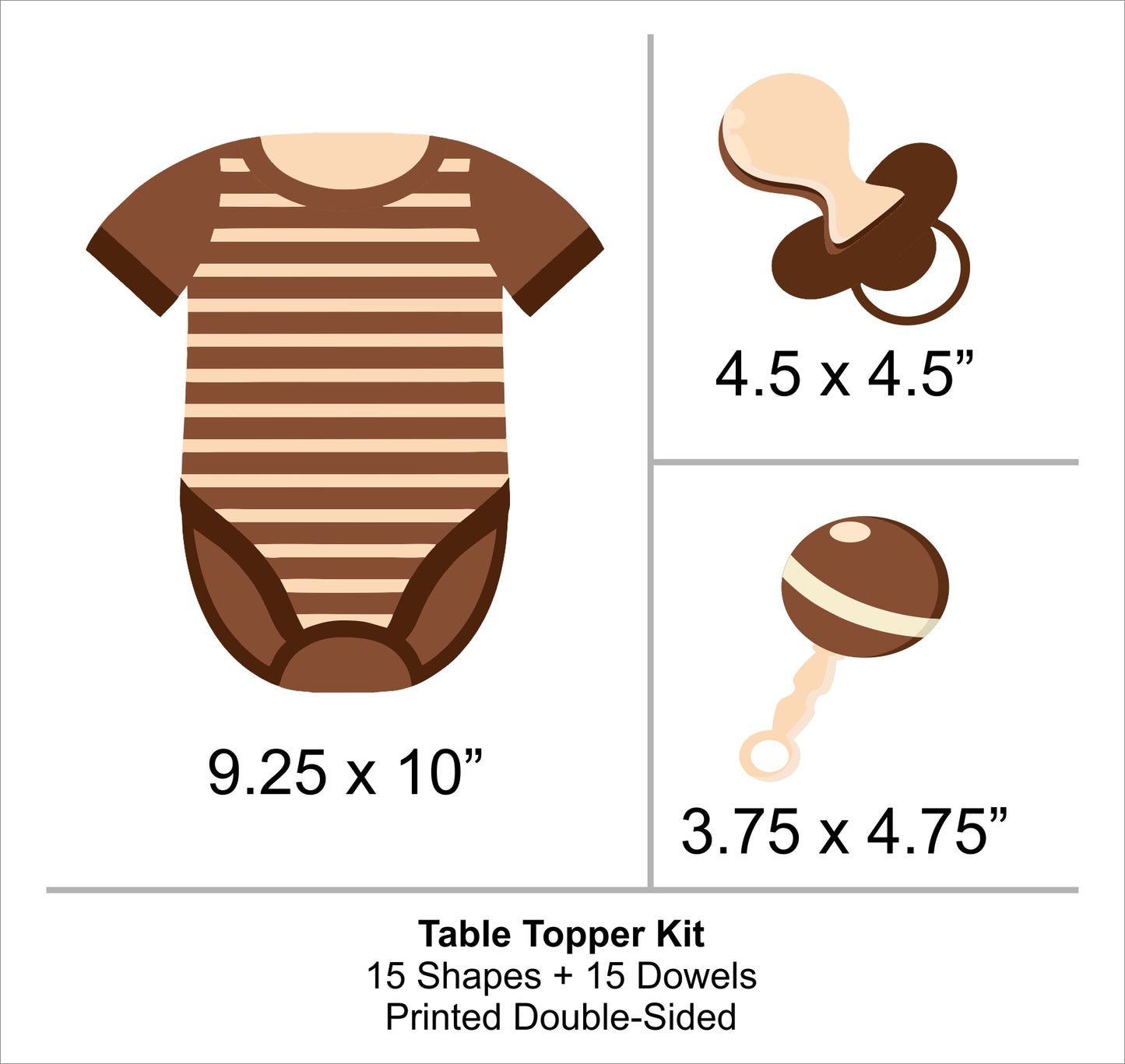 Oh Baby Party Table Toppers for Decoration 