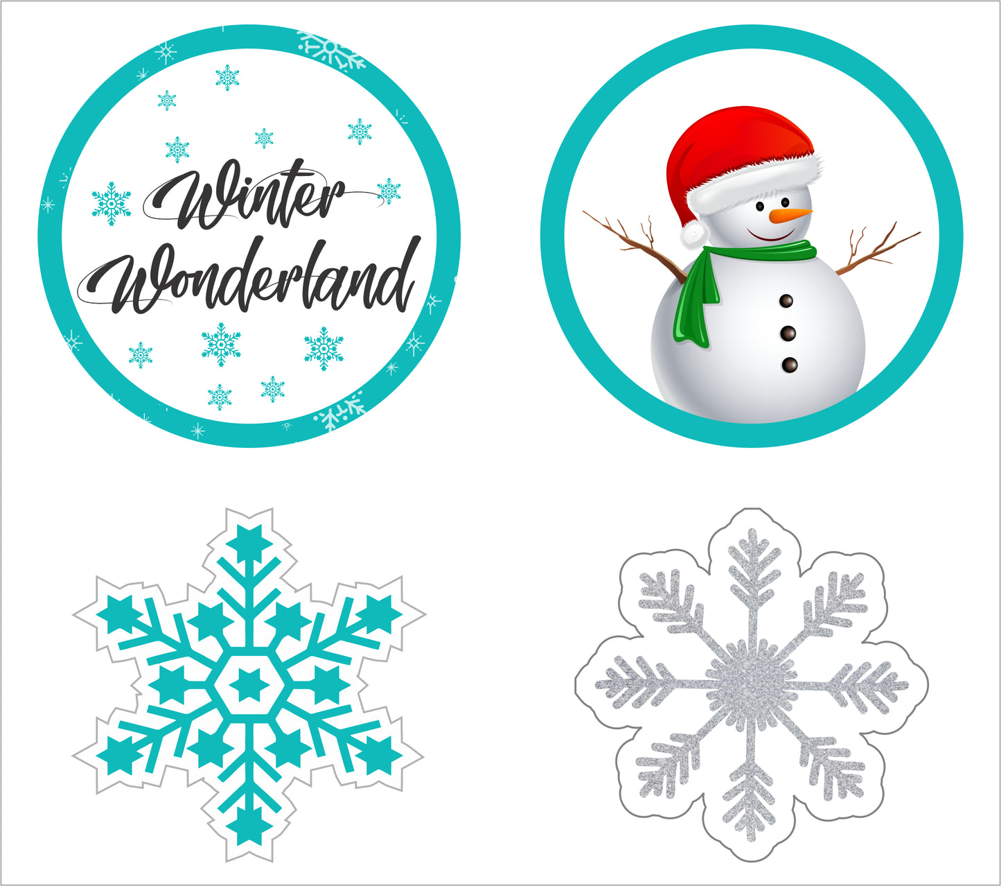 Winter Wonderland Theme Birthday Party Paper Decorative Straws