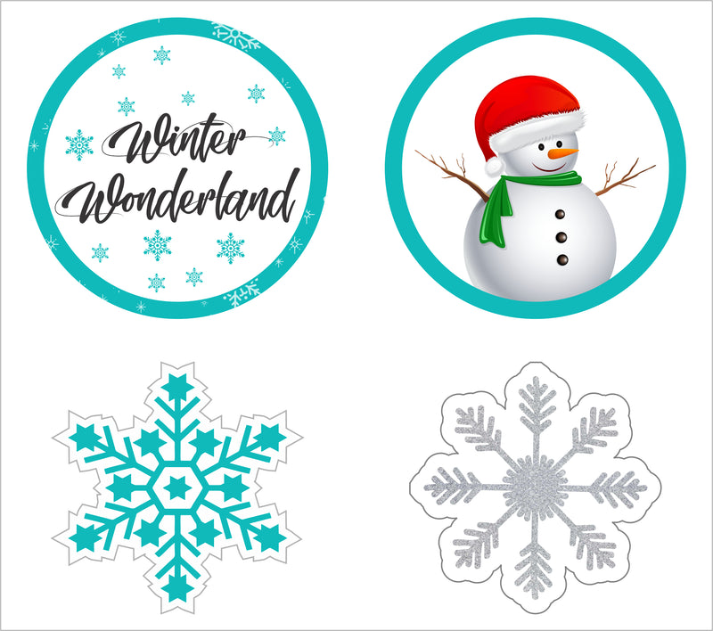 Winter Wonderland Theme Birthday Party Paper Decorative Straws