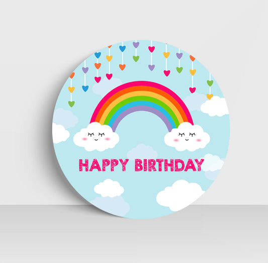Rainbow Theme Birthday Party Backdrop 