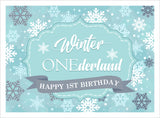 Winter Wonderland Theme Birthday Party Backdrop